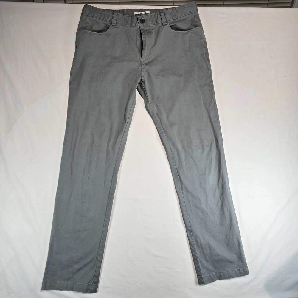 Lot of 3 Calvin Klein Mens Slim Fit Chino Pants 33x32 Navy Charcoal Grey Stretch
